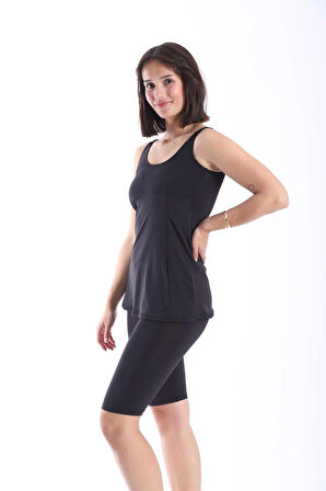 Kadın Dizüstü Taytlı Tankini Mayo Takımı 38-52