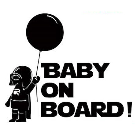 Miyrem Arabada Bebek Var Balonlu Çocuk Sticker 9 x 8 cm