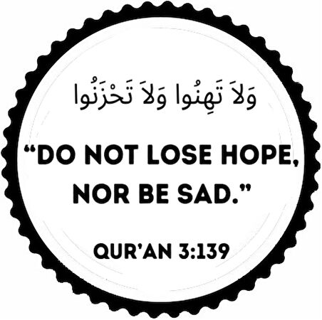 Miyrem İngilizce Ve Arapça Kur'an Ayetleri 3/139 Sticker 50 x 50 cm