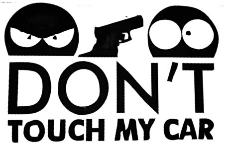 Miyrem Don'T Touch My Car Sticker 20 x 13 Cm
