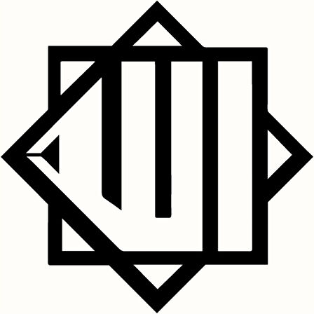 Miyrem Kufi Hat Yazısı Allah Lafzı Sticker 30x 30 Cm