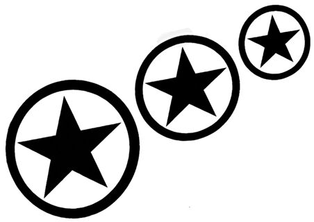 Miyrem Askeri Yıldız 3 ' lü Sticker 11 x 5 cm