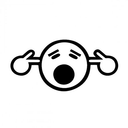 Miyrem Kulak Tıkayan Geveze Sticker 10 x 6 cm