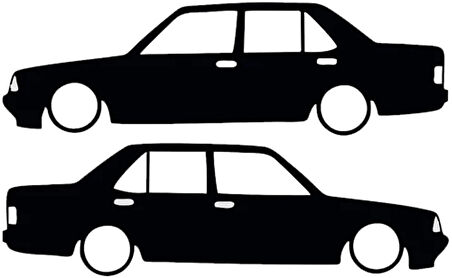 Miyrem Otomobil Tasarım Model 11 Sticker 10 x 3 cm 2 Adet