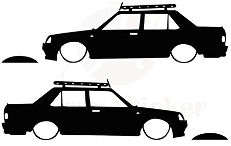 Miyrem Otomobil Tasarım Model 10 Sticker 20 x 6 cm 2 Adet