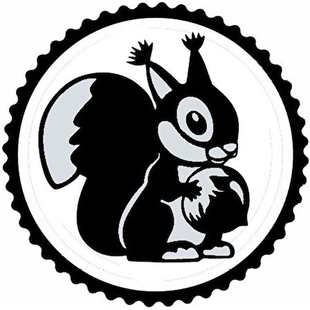 Miyrem Fındık Yiyen Dincap Tasarım Sticker 50 x 50 cm