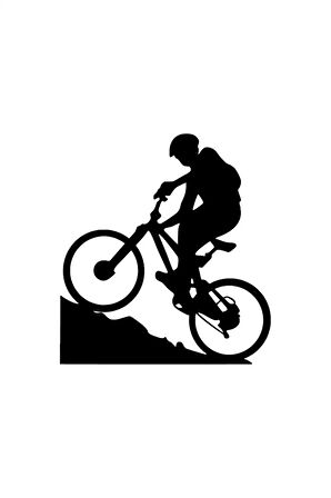 Miyrem Dağa Tırmanan Bisikletçi Sticker 10 x 11 cm