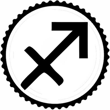 Miyrem Yay Burcu Sembolü Tasarım Sticker 40 x 40 cm