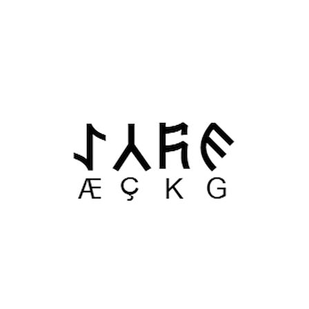 Miyrem Göktürkçe GÖKÇE İsmi Yazı Sticker Yükseklik 5 Cm