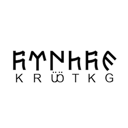 Miyrem Göktürkçe GÖKTÜRK İsmi Yazı Sticker Yükseklik 5 Cm