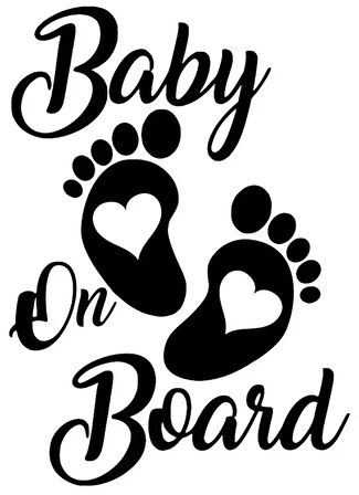 Miyrem Arabada Bebek Var Ayaklar Sticker 10 x 14 cm