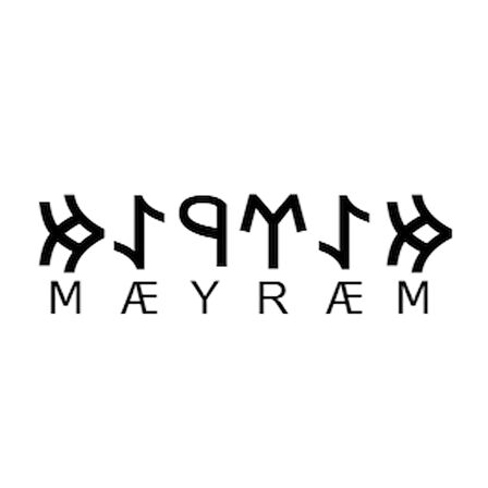 Miyrem Göktürkçe MERYEM İsmi Yazı Sticker Yükseklik 5 Cm
