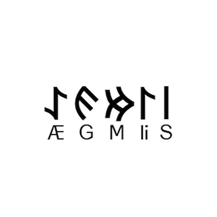 Miyrem Göktürkçe SİMGE İsmi Yazı Sticker Yükseklik 5 Cm