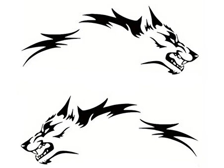 Miyrem Kurt Oto Yan Cam Sticker Sağ/Sol 13 x 5 cm Sağ/Sol 2 Adet