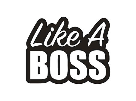 Miyrem Like A Boss Oto Arka Cam Sticker 16 x 13 cm