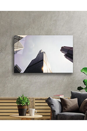  Miyrem Glasses Collection -A1^#  Geometrik Bina Cam Tablo, Cam Tablo