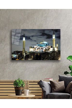  Miyrem Glasses Collection -A1^#  Istanbul Cami Manzara Cam Tablo 