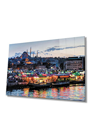  Miyrem Glasses Collection -A1^#  Istanbul Manzara 4mm Dayanıklı Cam Tablo Temperli Cam