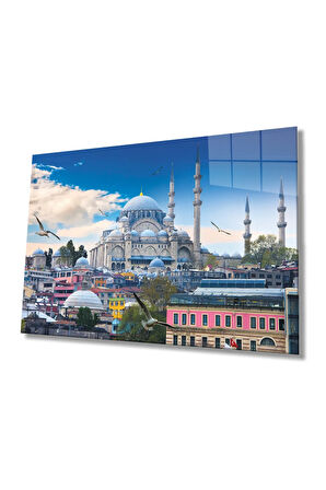  Miyrem Glasses Collection -A1^#  Istanbul Cami Manzara Cam Tablo