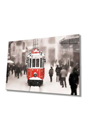  Miyrem Glasses Collection -A1^#  Istanbul Taksim Tramvayı 4mm Dayanıklı Cam Tablo Temperli Cam