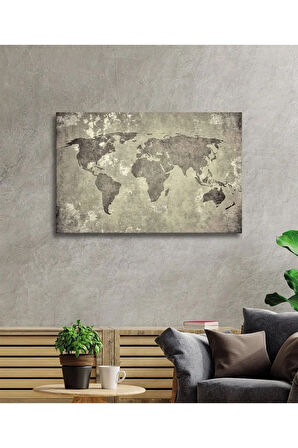  Miyrem Glasses Collection -A1^#  Dünya Haritası Cam Tablo