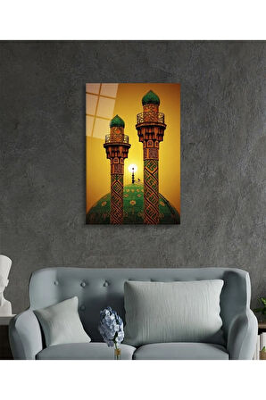  Miyrem Glasses Collection -A1^#  Tahran Şerif Camii Dini Islami Cam Tablo