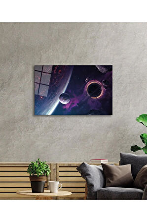  Miyrem Glasses Collection -A1^#  Uzay Evren Cam TabloCam Tablo