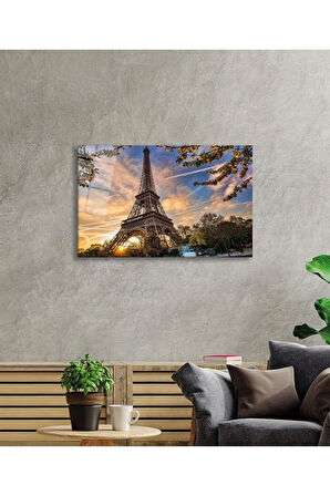  Miyrem Glasses Collection -A1^#  Fransa Paris Eyfel Kulesi Cam Tablo