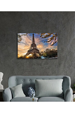  Miyrem Glasses Collection -A1^#  Fransa Paris Eyfel Kulesi Cam Tablo