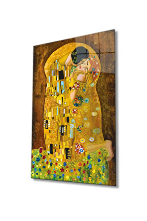  Miyrem Glasses Collection -A1^#  Gustav Klimt Öpücük Cam TabloCam Tablo