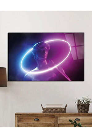  Miyrem Glasses Collection -A1^#  Soyut Neon Tarzı Heykel Cam Tablo, Cam Tablo