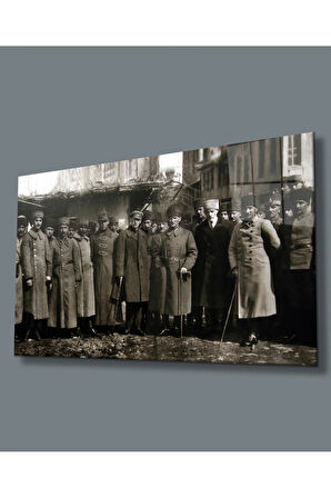  Miyrem Glasses Collection -A1^#  Atatürk ve Ordu Temalı Uv Baskılı Cam Tablo