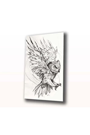  Miyrem Glasses Collection -A1^#  Göğe Açılan Kanatlar Cam Tablo  