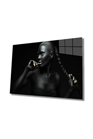  Miyrem Glasses Collection -A1^#  Kadınlar Siyah Altın Cam Tablo, Cam Tablo