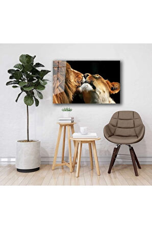  Miyrem Glasses Collection -A1^#  Aslan Hayvan Cam Tablo