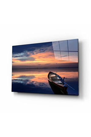  Miyrem Glasses Collection -A1^#  Günbatımı Manzara Cam Tablo