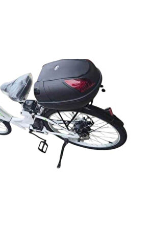 Motorsiklet Elektrikli Bisiklet Port Bagaj Kilitli Siyah motorsiklet e-bike Kilitli port çanta 19 Litre