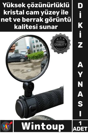 #DikizAynası Siyah Şık Tasarım Evrensel Uyumlu Güvenli Sürüş Aksesuar Motor Geniş Açılı Dikiz Aynası