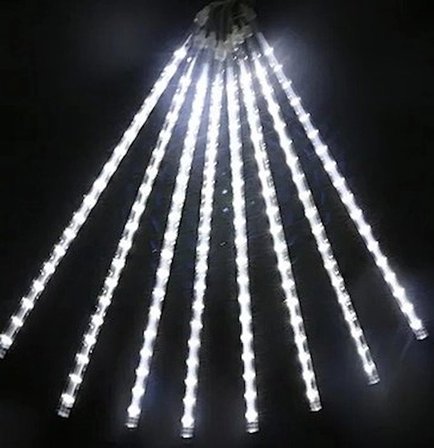 #Led Dekoratif Modern Animasyonlu Akışkan Geçirmez Dış Mekan Yılbaşı 3.2 Metre Meteor Led Beyaz Işık
