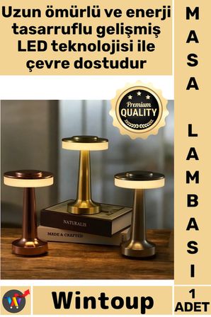 #Lamba Modern Estetik Şık Dokunmatik Şarjlı Gece Ofis Yatak Odası Kalite Dekoratif Led Masa Lambası