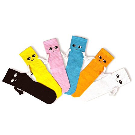 Elele Tutuşan Mıknatıslı Komik Arkadaşlık Çorap