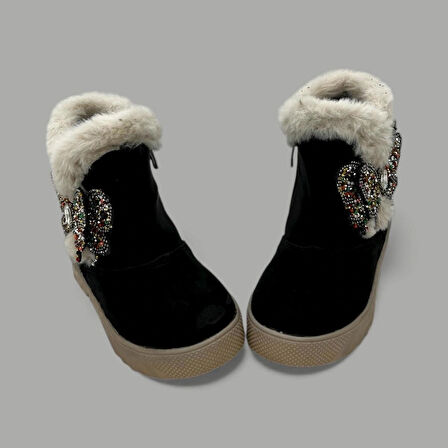 KIZ ÇOCUK KELEBEK FİGÜR DETAYLI KAYMAZ TABAN BOT 