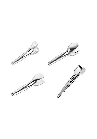 Nehir 4'lü Çelik Maşa Seti Pasta+ızgara+servis+makarna Maşa Çelik