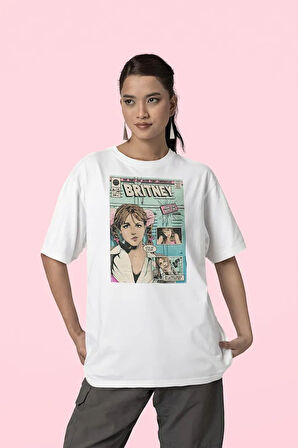 Britney Spears Baskılı Unisex Oversize Şarkıcı Tişört