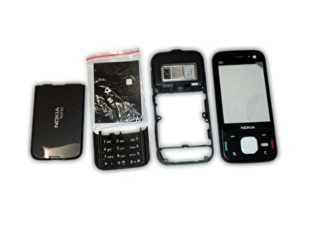Nokia N85 Kasa Kapak Nokia N85 Siyah Renk Orta Kasa Ön Kapak Arka Kapak Tuş Takımı