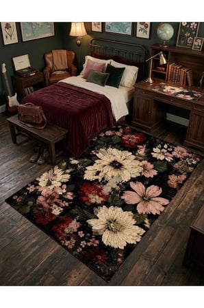 Doğal İplik Şönil Dokuma Pamuk Taban Halı Koridor Halısı Kilim – Antre, Salon Ofis Genç Odası