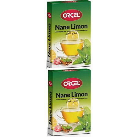 Orçel Nane Limon (Mentollü) Aromalı İçecek Tozu Oralet Çay 2 x 200gr.