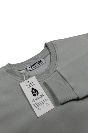 Lenithra Naruto Anime Sırt Baskılı Unisex Oversize Sweatshirt Gri / L