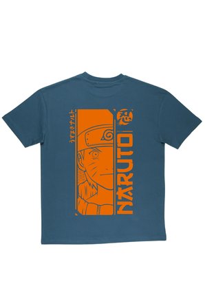 Lenithra Naruto Anime Sırt Baskılı Unisex Oversize T-shirt Füme / L