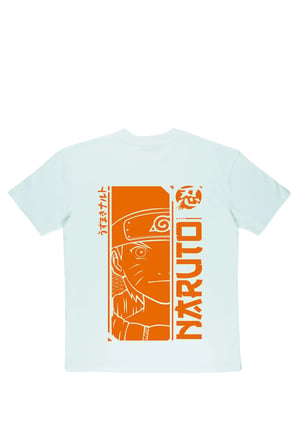 Lenithra Naruto Anime Sırt Baskılı Unisex Oversize T-shirt Beyaz / 2XL
